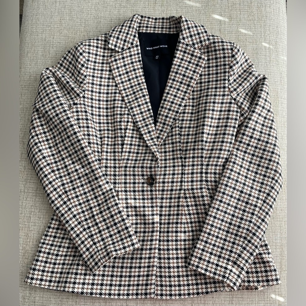 Who What Wear Houndstooth Blazer